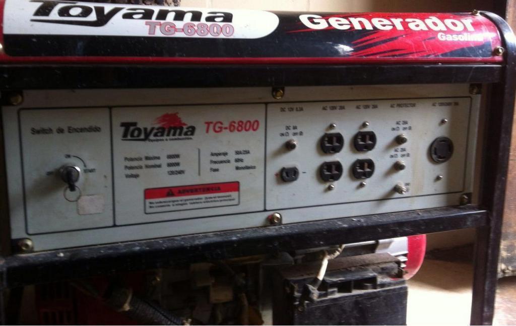 Planta Electrica Toyama TG 6800 Enc. Electronico
