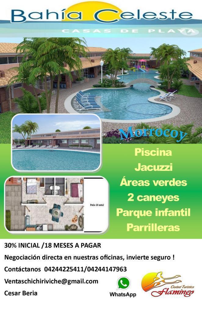 PRE VENTA BAHIA CELESTE CASAS DE PLAYA CIUDAD FLAMINGO 18 MESES FINANCIADO