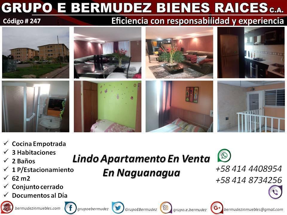 COD 247. Grupo E Bermúdez Vende: Bello Apartamento en Naguanagua