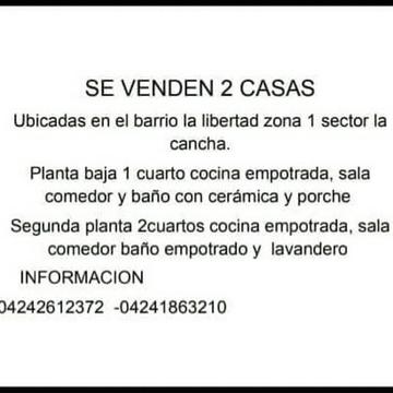 Se Venden 2 Casa