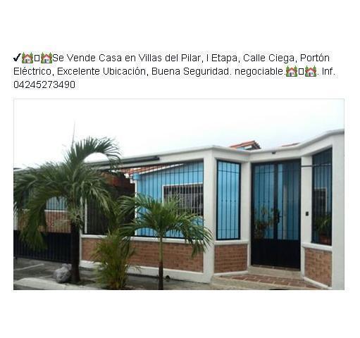 Se vende casa Villas del Pilar I Etapa